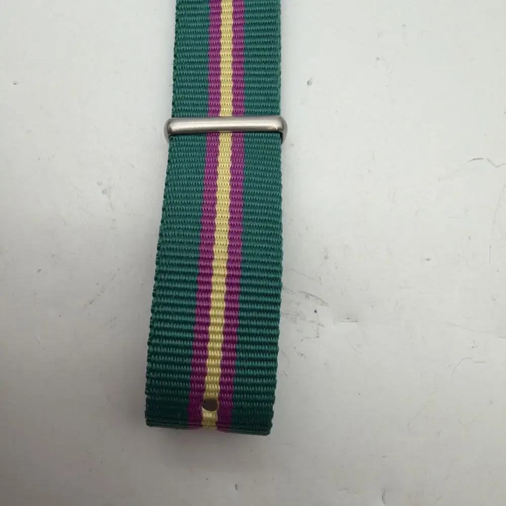 18mm Watch Band Strap Fossil watches Turquoise Pink Yellow Nylon Woven 3 Rings